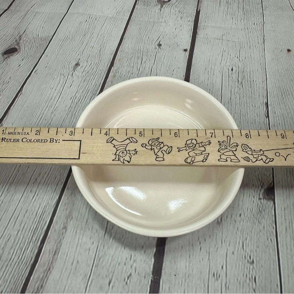 NWOT Rae Dunn Artisan Collection magenta Cream pet feeding water Bowl purrfect
